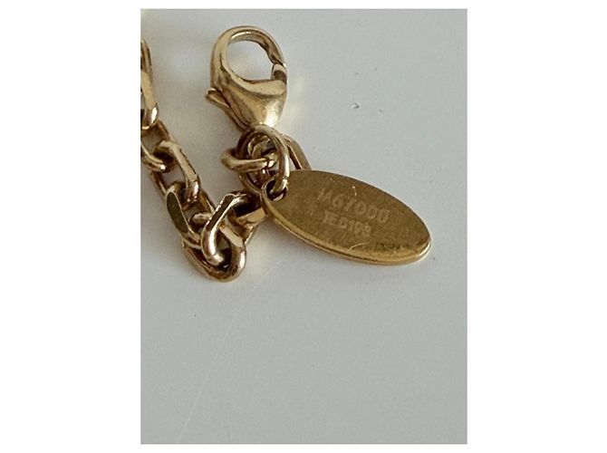 Louis Vuitton Cube Strass Gold Halskette - Ansicht 3