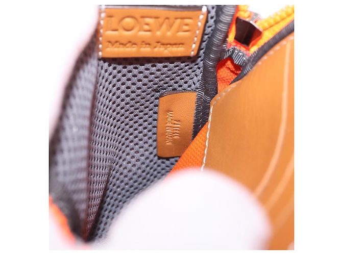 LOEWE Irohebe Nature Neck Pouch Shoulder Bag Canvas Blue Silver Auth 212977M - Jerrillo - view 12