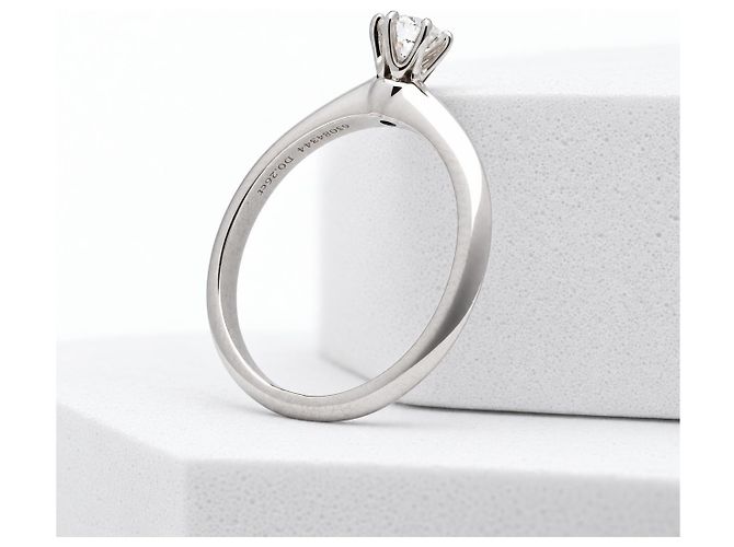 Tiffany & Co. Setting Verlobungsring Platin 950 Diamant 0,28 ct E/VS1 - Ansicht 3
