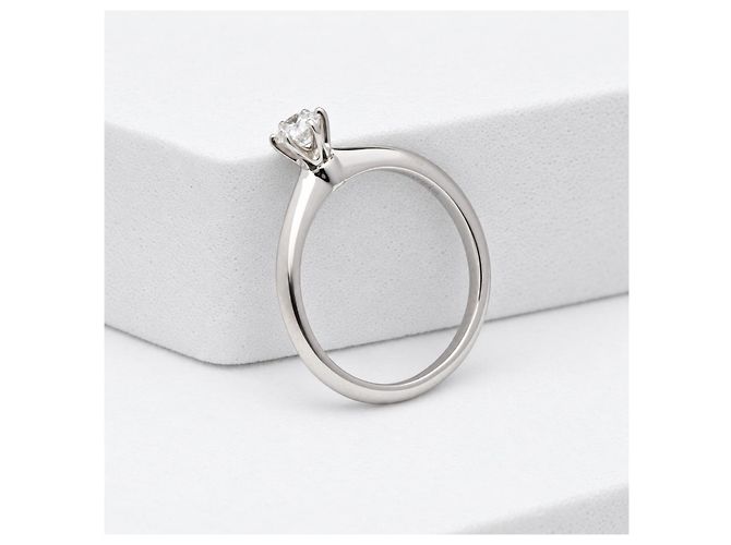Tiffany & Co. Setting Verlobungsring Platin 950 Diamant 0,28 ct E/VS1 - Ansicht 4