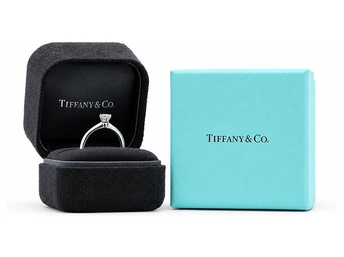 Tiffany & Co. Setting Verlobungsring Platin 950 Diamant 0,28 ct E/VS1 - Ansicht 5
