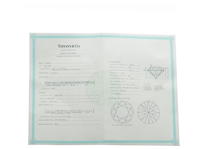 Tiffany & Co. Setting Verlobungsring Platin 950 Diamant 0,28 ct E/VS1 - Ansicht 8