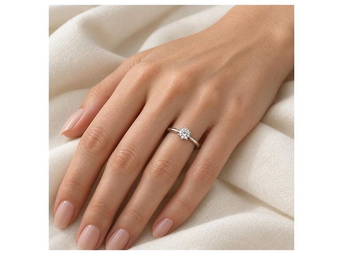 Tiffany & Co. Setting Verlobungsring Platin 950 Diamant 0,28 ct E/VS1 - Ansicht 9