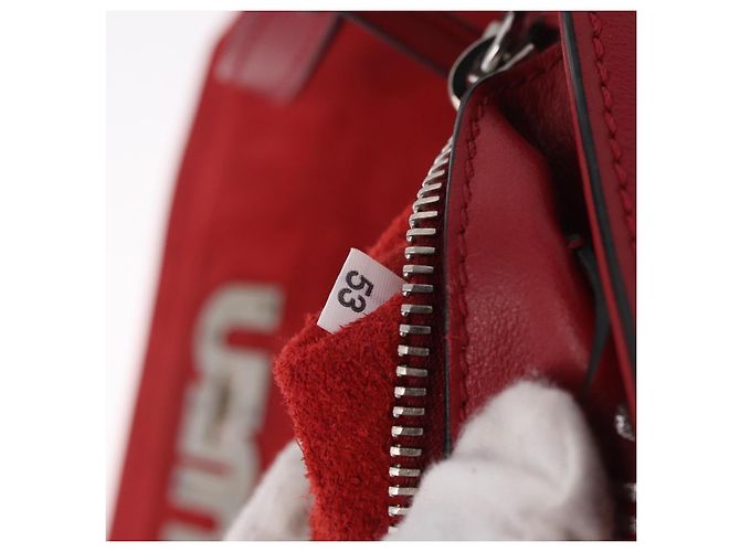 Miu Miu Bolso de Hombro de Cuero Rojo Plata Auth 211468V - Jerrillo - vista 12