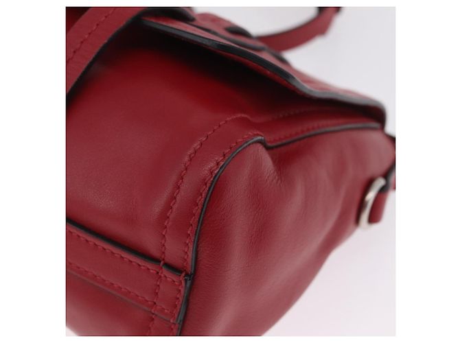 Miu Miu Bolso de Hombro de Cuero Rojo Plata Auth 211468V - Jerrillo - vista 16