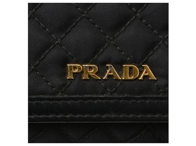 Portafoglio a catena/spalla in nylon nero Prada - vista 5