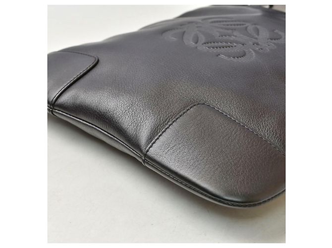 Borsa a tracolla Loewe in vitello nero - vista 14