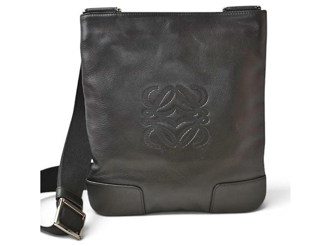 Borsa a tracolla Loewe in vitello nero - vista 2