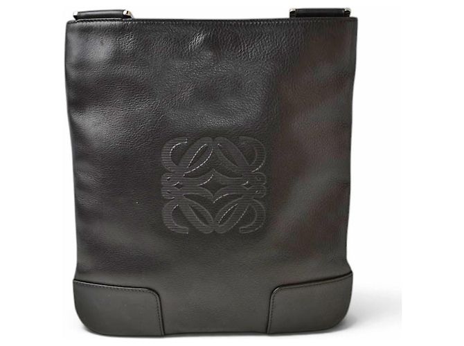 Borsa a tracolla Loewe in vitello nero - vista 5