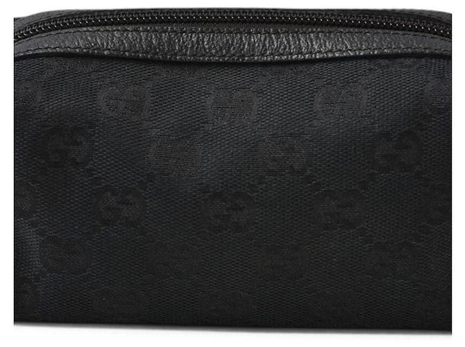 Pouch Gucci GG Canvas in nero e marrone - vista 2