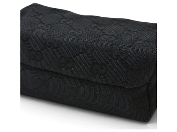 Pouch Gucci GG Canvas in nero e marrone - vista 6