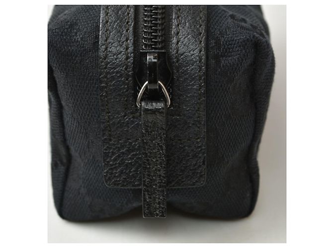 Pouch Gucci GG Canvas in nero e marrone - vista 8