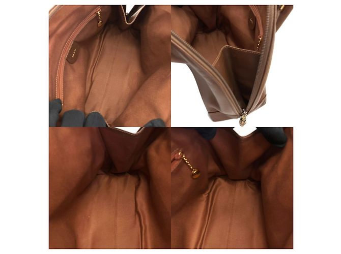 Sac à main Gucci Bamboo en cuir marron - vue 8