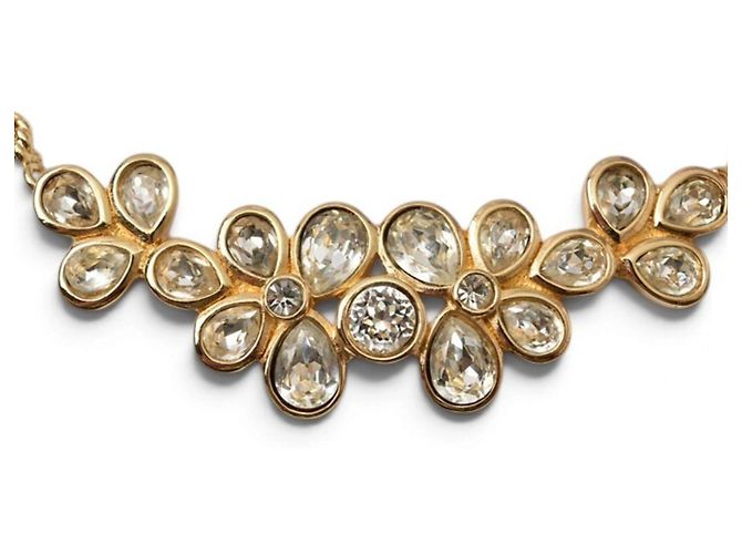Collar Christian Dior de strass dorado - vista 2