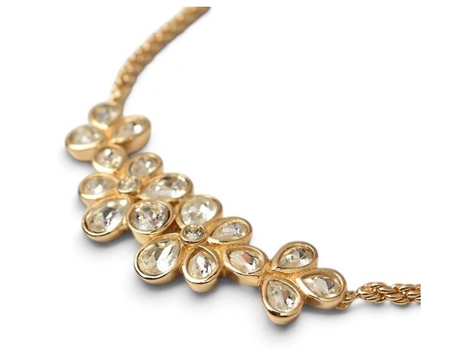 Collar Christian Dior de strass dorado - vista 6