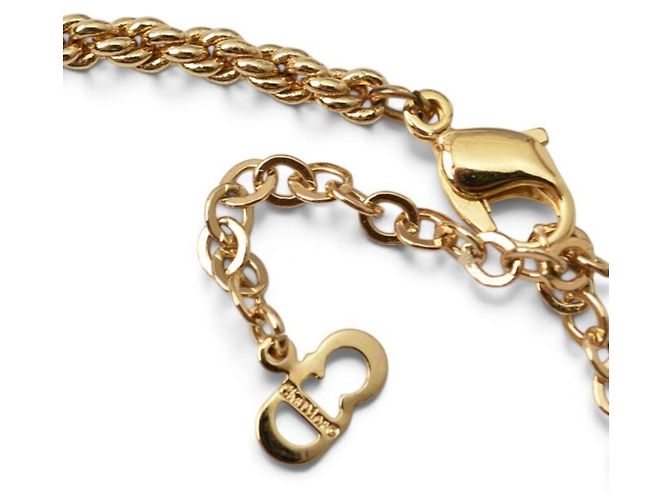Collar Christian Dior de strass dorado - vista 7