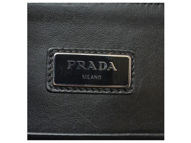 Clutch Prada in pelle Saffiano, Navy - vista 9