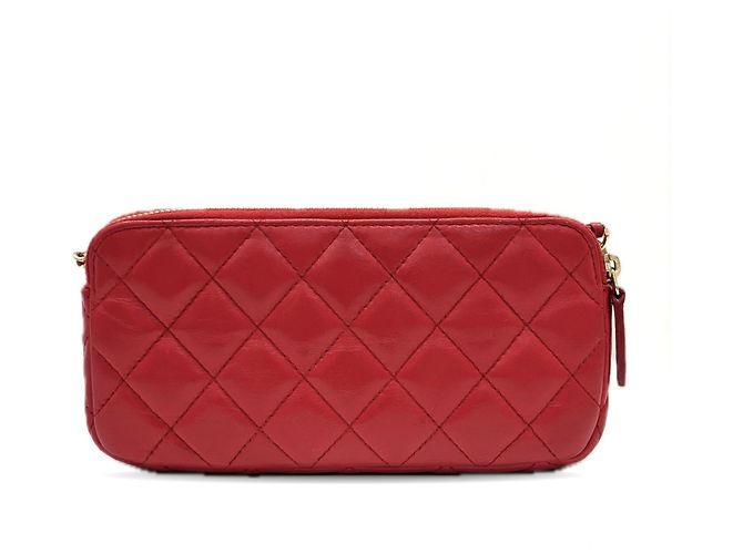 Cartera Chanel roja de cadena/hombro - vista 2