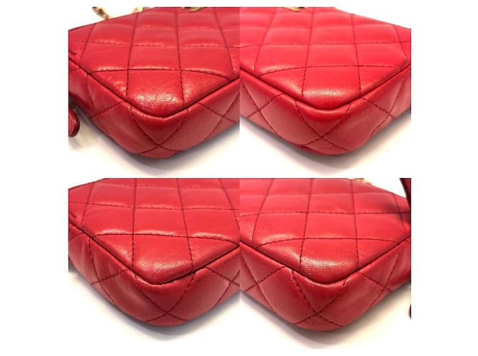 Cartera Chanel roja de cadena/hombro - vista 3
