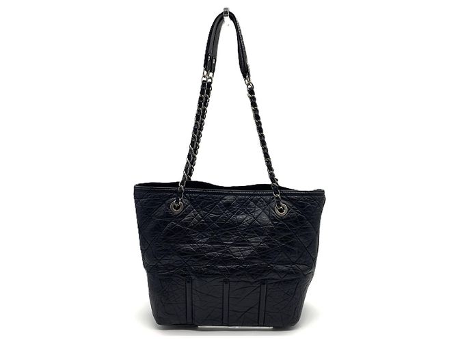 Chanel Shopper aus schwarzem Kalbleder - Ansicht 2