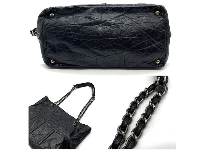 Chanel Shopper aus schwarzem Kalbleder - Ansicht 4