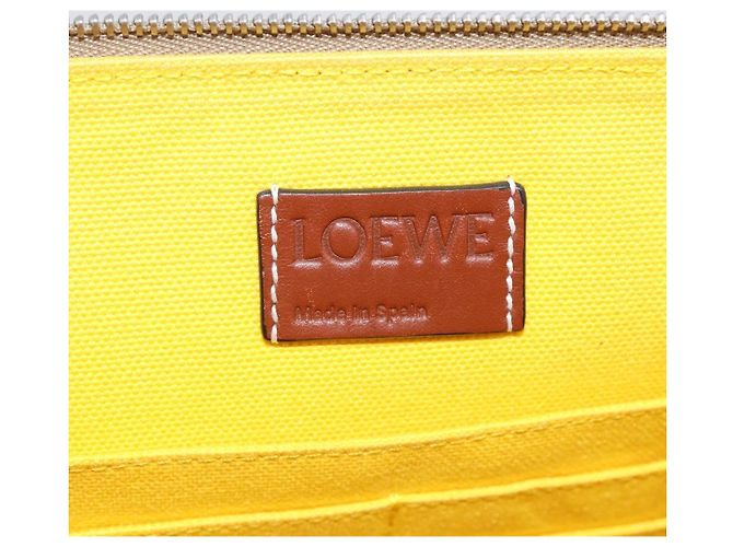 LOEWE Clutch-Tasche Leder Braun Silber Auth 210375M - Jerrillo - Ansicht 10