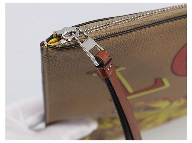 LOEWE Clutch-Tasche Leder Braun Silber Auth 210375M - Jerrillo - Ansicht 9