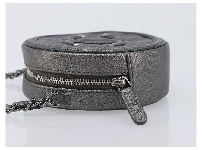 CHANEL Matelasse Chain Shoulder Bag Caviar Skin Gray Silver CC Auth 213364M - Jerrillo - vista 5