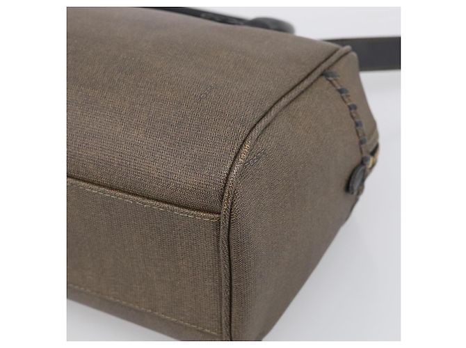 FENDI Hand Bag Canvas 2way Brown Gold Tone Auth ti4049 - Jerrillo - vista 12