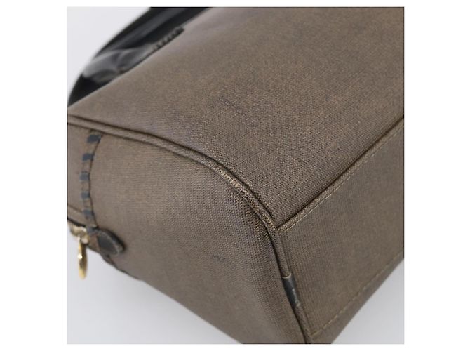 FENDI Hand Bag Canvas 2way Brown Gold Tone Auth ti4049 - Jerrillo - vista 13