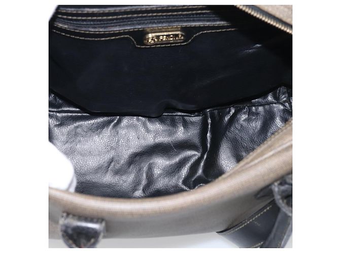 FENDI Hand Bag Canvas 2way Brown Gold Tone Auth ti4049 - Jerrillo - vista 18