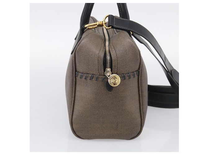 FENDI Hand Bag Canvas 2way Brown Gold Tone Auth ti4049 - Jerrillo - vista 4
