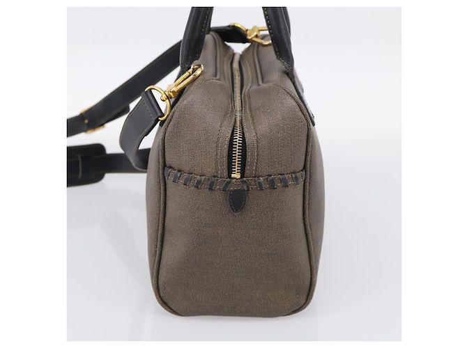 FENDI Hand Bag Canvas 2way Brown Gold Tone Auth ti4049 - Jerrillo - vista 5