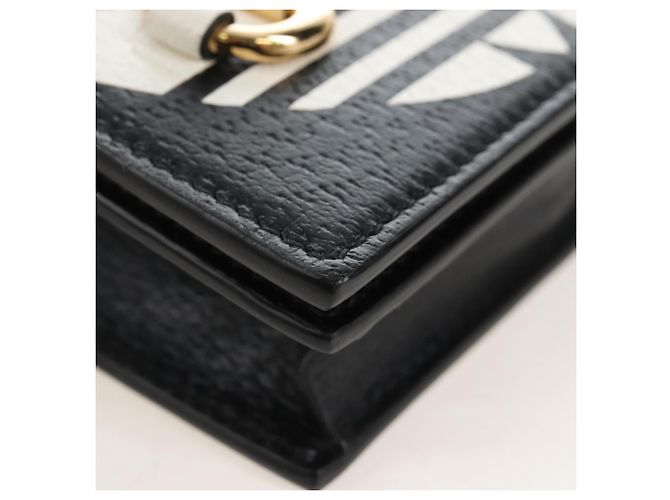GUCCI Adidas Collaboration Shoulder Wallet Leather Black 702248 Auth 210520M - Jerrillo - vista 10