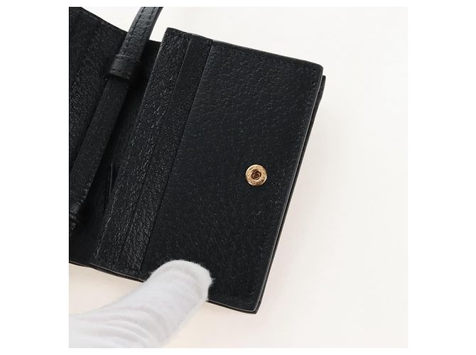 GUCCI Adidas Collaboration Shoulder Wallet Leather Black 702248 Auth 210520M - Jerrillo - vista 19