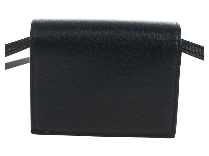 GUCCI Adidas Collaboration Shoulder Wallet Leather Black 702248 Auth 210520M - Jerrillo - vista 3