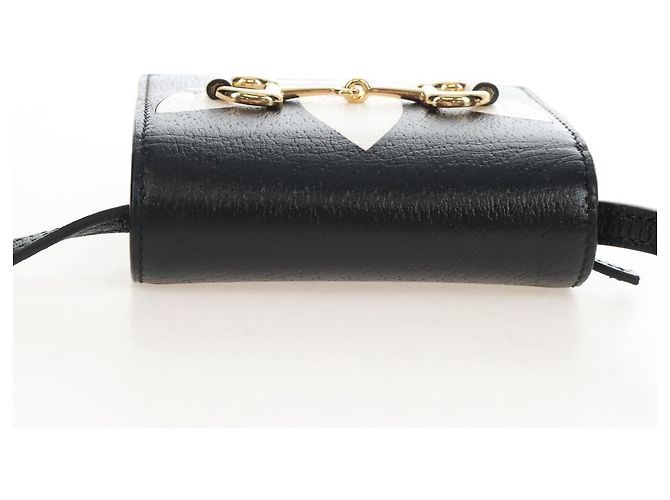 GUCCI Adidas Collaboration Shoulder Wallet Leather Black 702248 Auth 210520M - Jerrillo - vista 6
