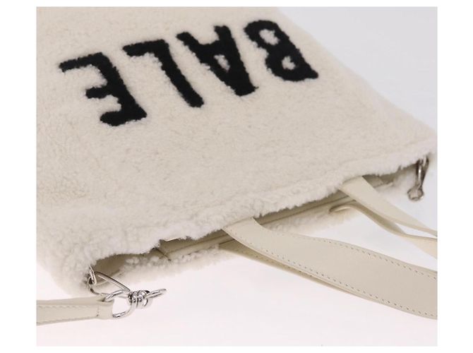 Balenciaga Hand Bag Shearing White Silver 532873 Auth 213324M - Jerrillo - vista 7
