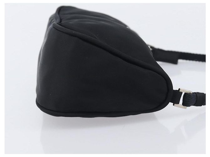 PRADA Bolso de Accesorios Nylon Negro Plata Auth 212103V - Jerrillo - vista 3