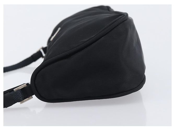 PRADA Bolso de Accesorios Nylon Negro Plata Auth 212103V - Jerrillo - vista 4
