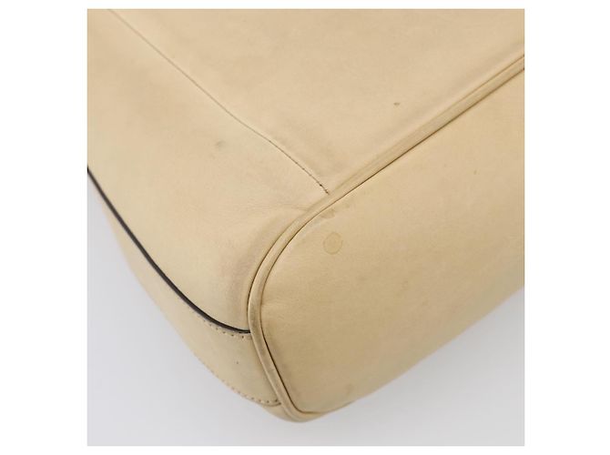 GUCCI Bamboo Shoulder Bag Leather Beige Silver Auth 213389A - Jerrillo - vista 14