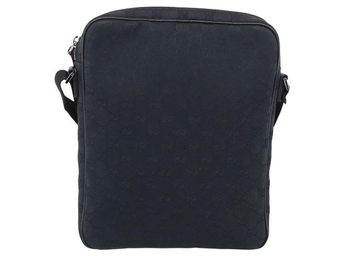 GUCCI GG Canvas Shoulder Bag Black Silver 92551 Auth 213347A - Jerrillo - vista 3