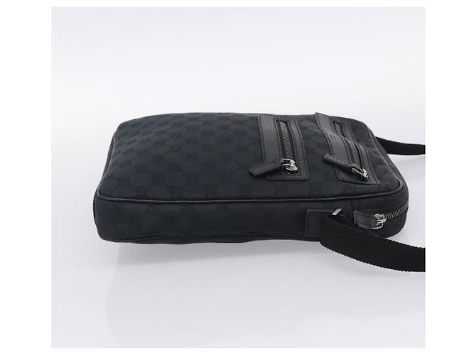 GUCCI GG Canvas Shoulder Bag Black Silver 92551 Auth 213347A - Jerrillo - vista 4
