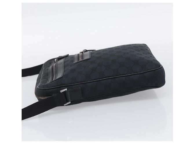 GUCCI GG Canvas Shoulder Bag Black Silver 92551 Auth 213347A - Jerrillo - vista 5