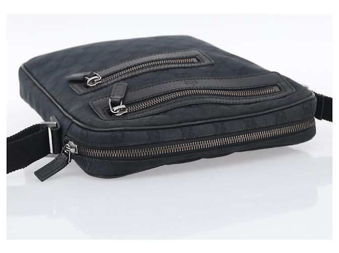 GUCCI GG Canvas Shoulder Bag Black Silver 92551 Auth 213347A - Jerrillo - vista 6