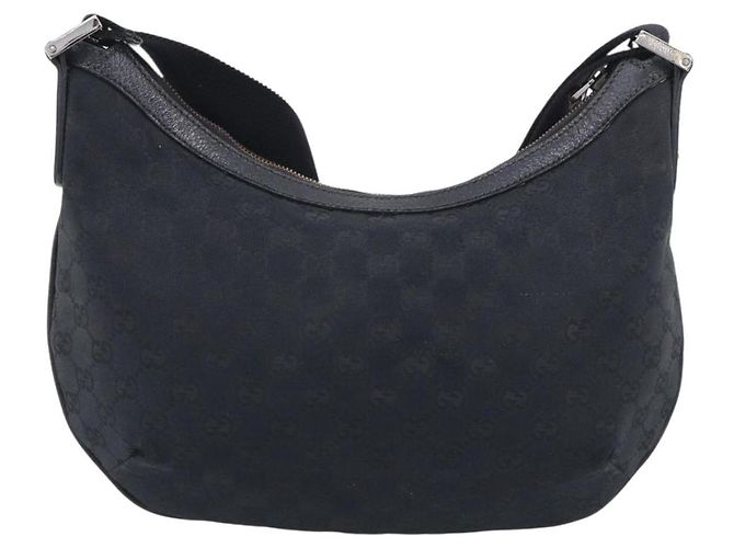 GUCCI GG Canvas Shoulder Bag Black Silver 181092 Auth 213346 - Jerrillo - vista 3