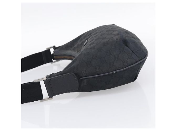 GUCCI GG Canvas Shoulder Bag Black Silver 181092 Auth 213346 - Jerrillo - vista 4