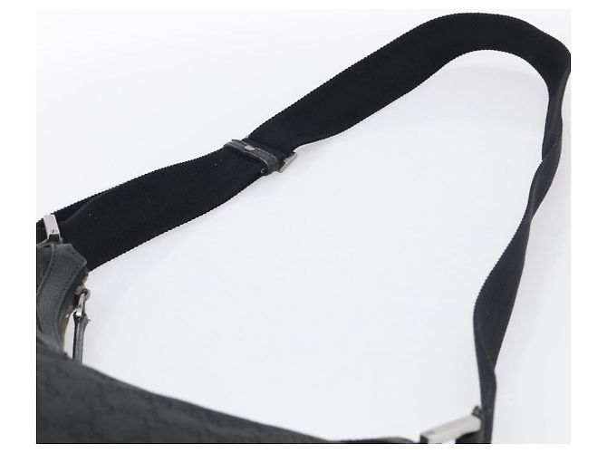GUCCI GG Canvas Shoulder Bag Black Silver 181092 Auth 213346 - Jerrillo - vista 8
