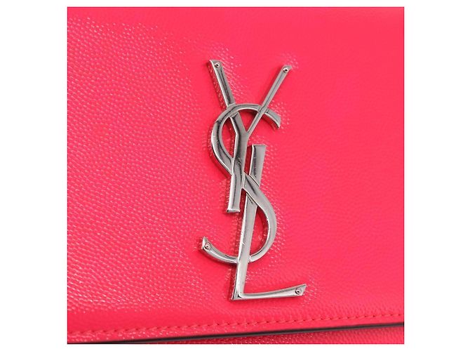 Autre Marque Saint Laurent Chain Shoulder Bag Leather Pink Silver Auth 210941M - Jerrillo - vista 14