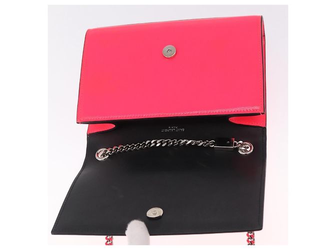 Autre Marque Saint Laurent Chain Shoulder Bag Leather Pink Silver Auth 210941M - Jerrillo - vista 15